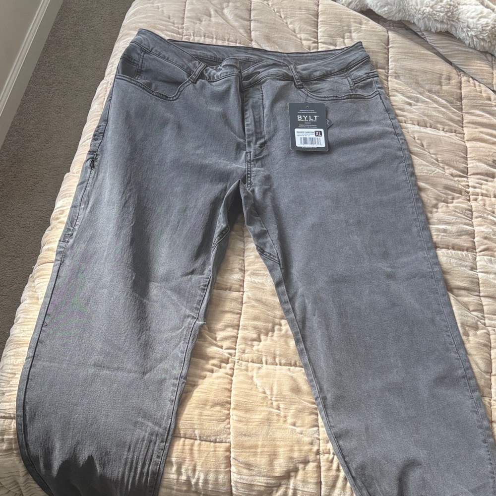 BYLT Men’s Washed Black Jean Jogger Pants